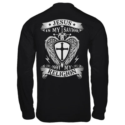 Knight Templar Jesus Is My Savior Not My Religion-T-Shirt & Hoodie-Long Sleeve T-Shirt-Black