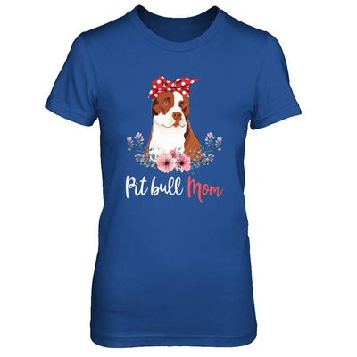 Pitbull Mom Gift For Women Dog Lover-T-Shirt & Hoodie-Women's T-Shirt-Royal