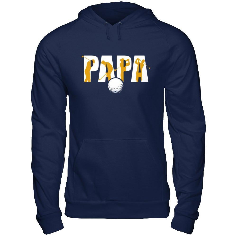 Golf Papa Father's Day-T-Shirt & Hoodie-Pullover Hoodie-Navy