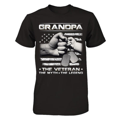 Grandpa The Veteran The Myth The Legend-T-Shirt & Hoodie-Classic T-Shirt-Black