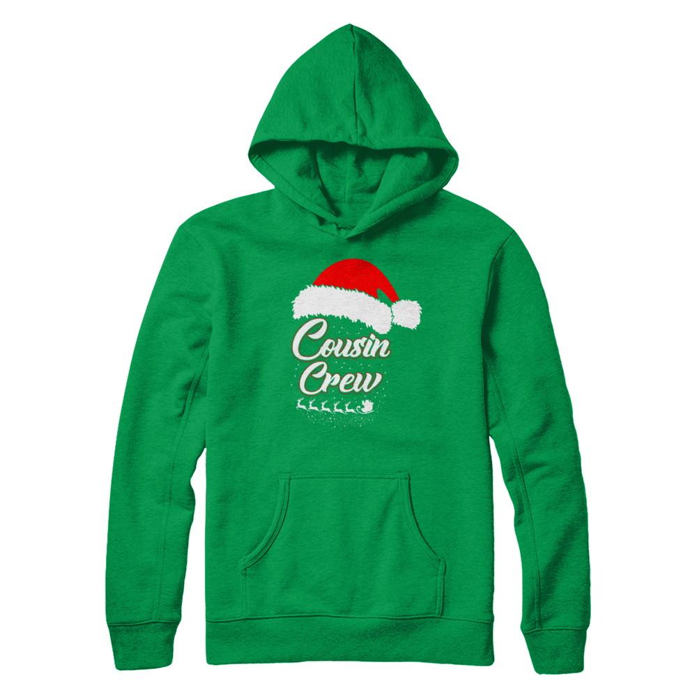 Cousin Crew Matching Family Funny Christmas-T-Shirt & Hoodie-Pullover Hoodie-Irish Green
