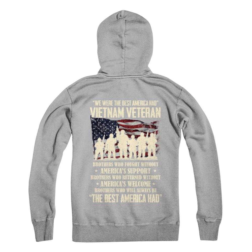 Vietnam Veteran The Best America Had Proud-T-Shirt & Hoodie-Pullover Hoodie-Light Steel