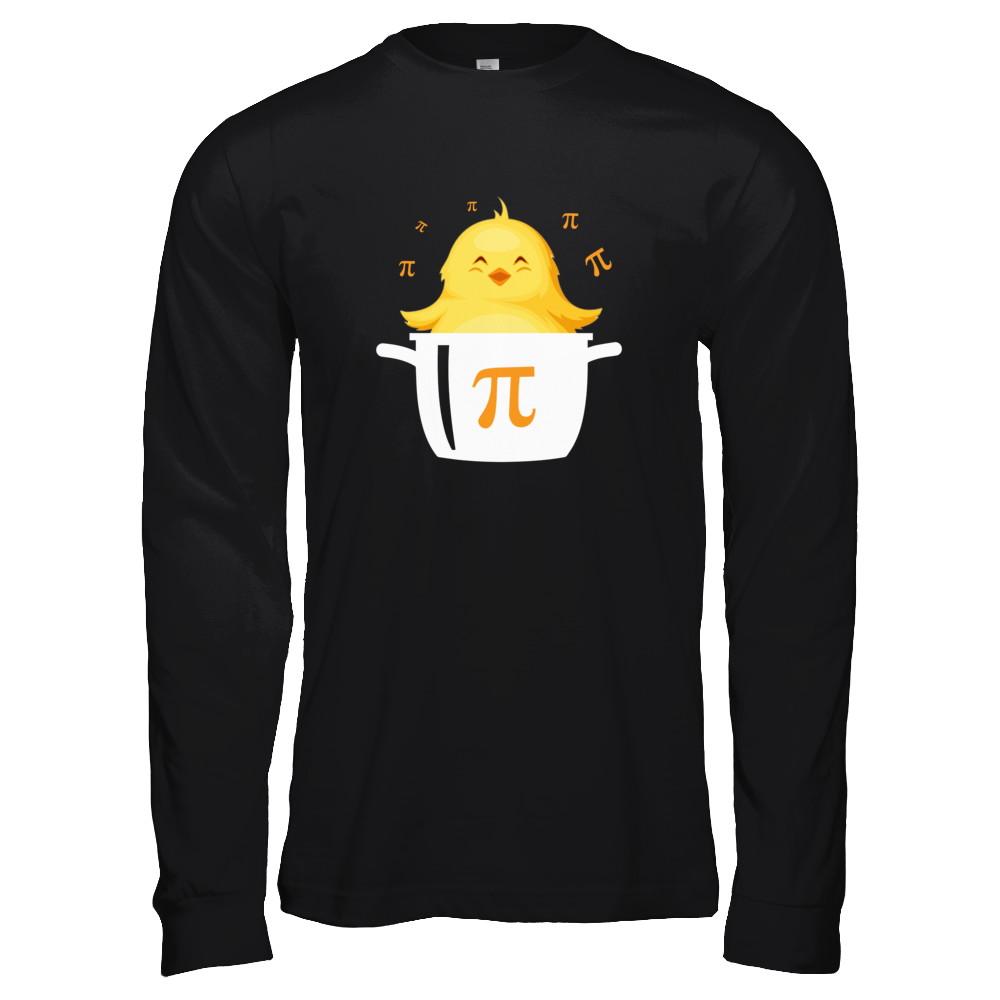 Funny Chicken Pot Pie Chicken Pot Happy Pi Day-T-Shirt & Hoodie-Long Sleeve T-Shirt-Black