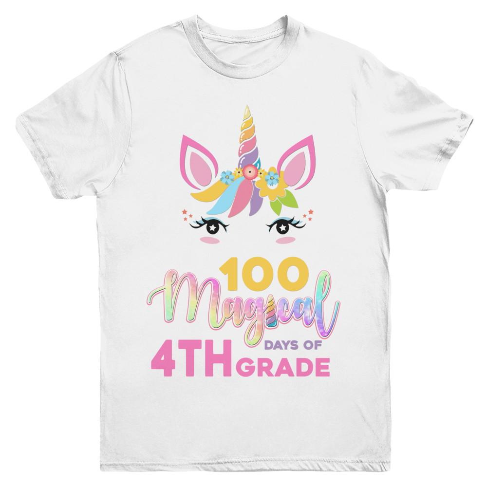 100 Magical Days Of 4Th Grade School Unicorn Girl Gift Youth
