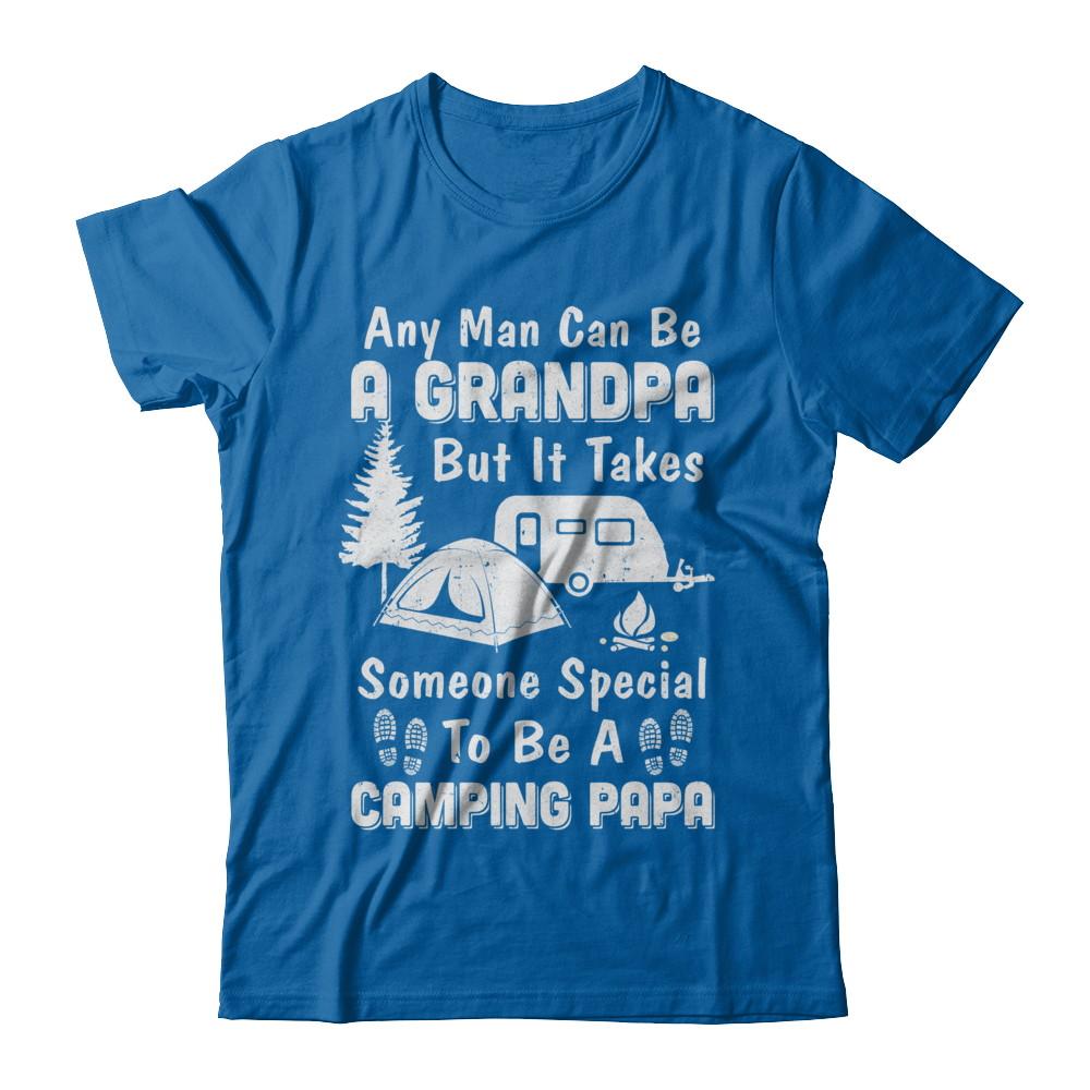 Camping Papa Grandpa Fathers Day Gift-T-Shirt & Hoodie-Classic T-Shirt-Royal