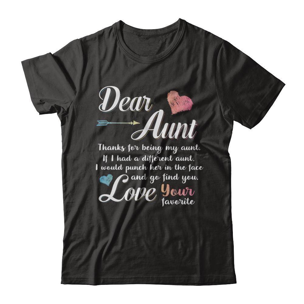 Dear Aunt Thanks For Being My Aunt Gift Christmas
