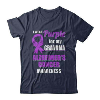 I Wear Purple For My Grandma Alzheimer's Awareness-T-Shirt & Hoodie-Classic T-Shirt-Navy