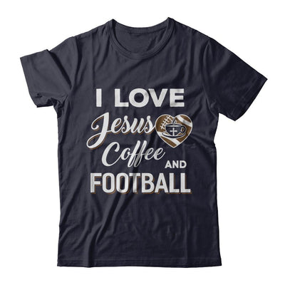 I Love Jesus Coffee & Football-T-Shirt & Sweatshirt-Premium T-Shirt-Midnight Navy