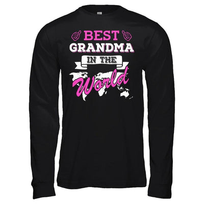 Best Grandma In The World-T-Shirt & Hoodie-Long Sleeve T-Shirt-Black