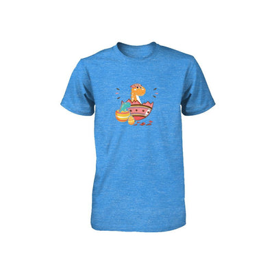 Happy Easter Bunny Easter Eggs Youth-Youth Shirt-Youth T-Shirt-True Royal Triblend