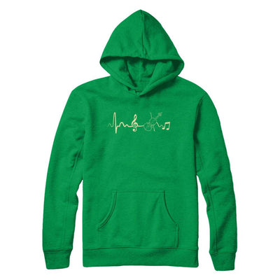 Violin Viola Cello Heartbeat Musicia-T-Shirt & Hoodie-Pullover Hoodie-Irish Green