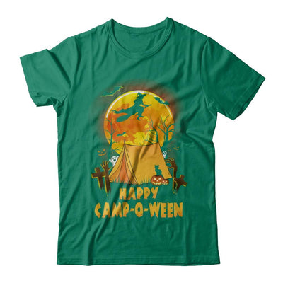Happy Camp-O-Ween Funny Halloween Camping-T-Shirt & Hoodie-Classic T-Shirt-Kelly Green