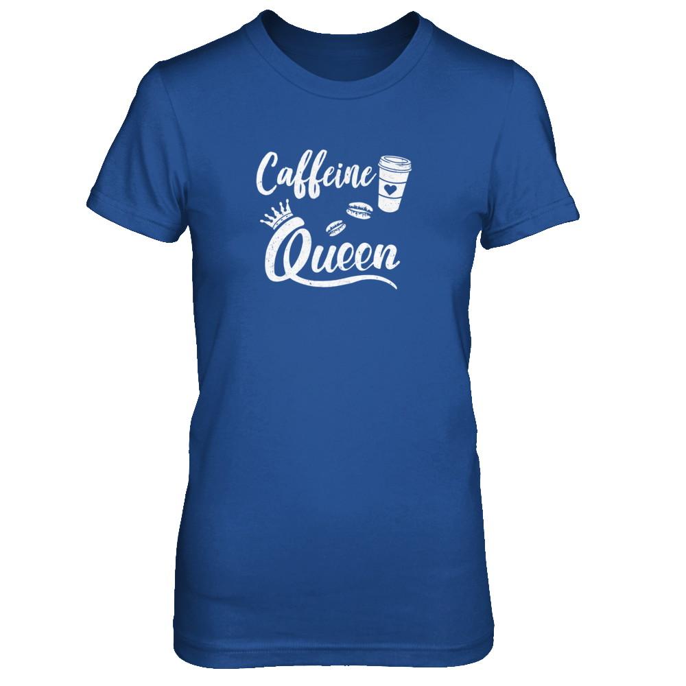 Caffeine Queen Coffee Queen Funny-T-Shirt & Tank Top-Women's T-Shirt-Royal