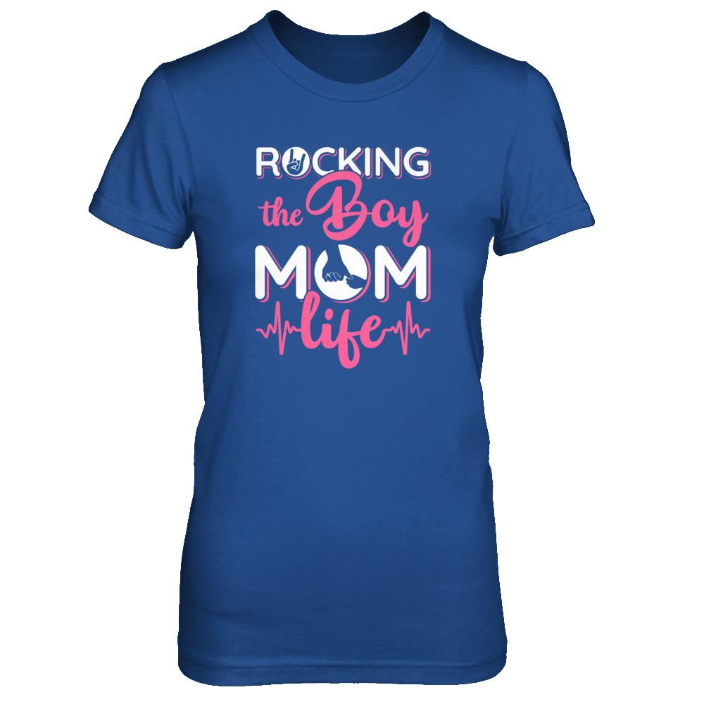 Rocking The Boy Mom Life-T-Shirt & Tank Top-Women's T-Shirt-Royal