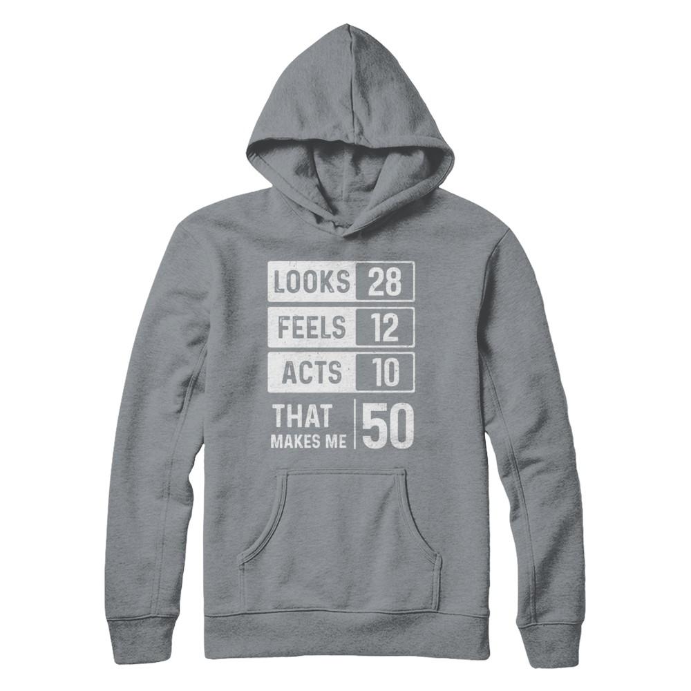 1971 50th Years Old Birthday Looks Feels Acts Make Me 50th-T-Shirt & Hoodie-Pullover Hoodie-Light Steel