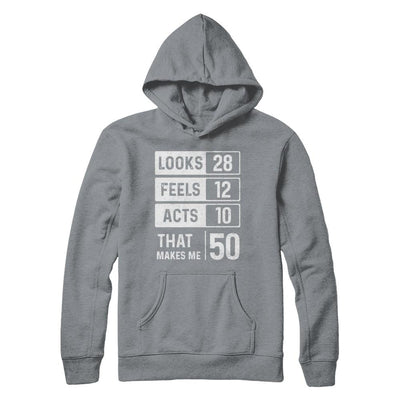 1971 50th Years Old Birthday Looks Feels Acts Make Me 50th-T-Shirt & Hoodie-Pullover Hoodie-Light Steel