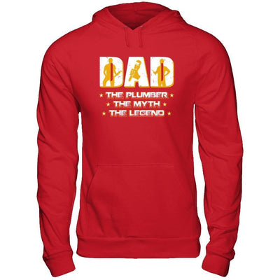 Dad The Plumber The Myth The Legend-T-Shirt & Hoodie-Pullover Hoodie-Red