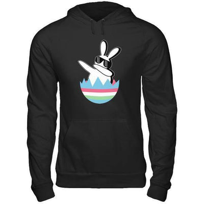 Dabbing Hip Hop Bunny Easter-T-Shirt & Hoodie-Pullover Hoodie-Black