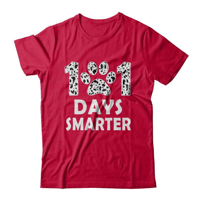 101 Days Smarter Teacher Dogs Days Of School Student-T-Shirt & Hoodie-Classic T-Shirt-Red