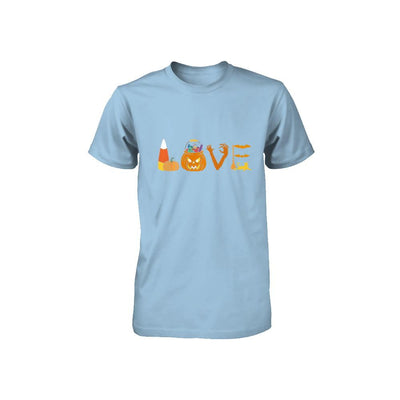 I Love Candy Funny Candy Corn Halloween Gift Youth-Youth Shirt-Toddler T-Shirt-Light Blue