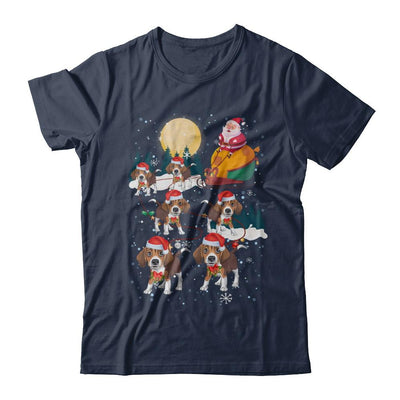 Dog Reindeer Beagle Christmas Gift-T-Shirt & Sweatshirt-Classic T-Shirt-Navy