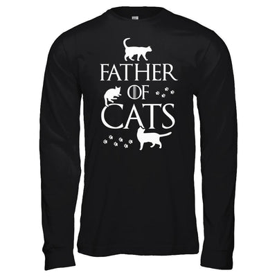 Father Of Cats Gifts For Cat Lovers-T-Shirt & Hoodie-Long Sleeve T-Shirt-Black