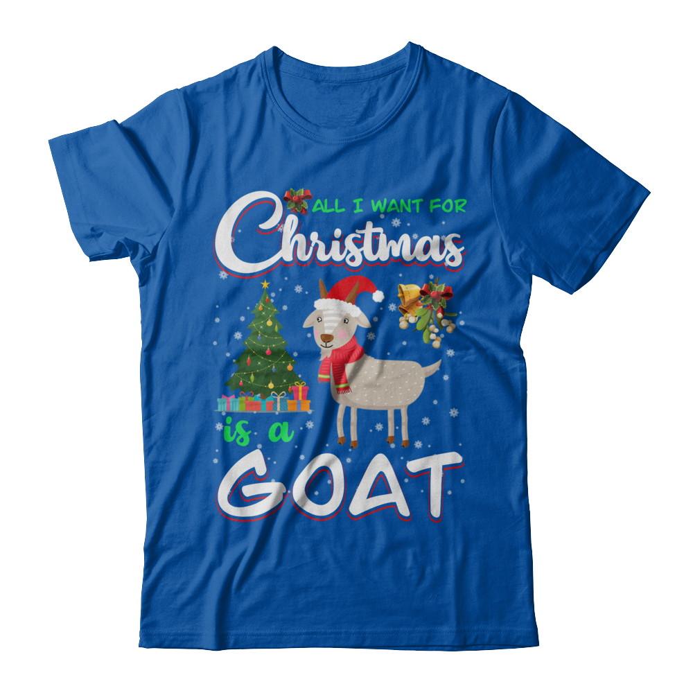 All I Want For Christmas Is A Goat Cute Xmas-T-Shirt & Sweatshirt-Premium T-Shirt-Royal