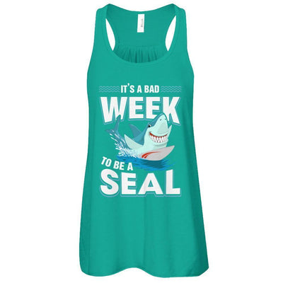 It's A Bad Week To Be A Seal Shark-T-Shirt & Tank Top-Women's Flowy Racerback Tank-Kelly