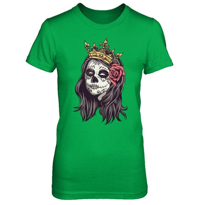Halloween Queen Tattoos Costume Skeleton-T-Shirt & Hoodie-Women's T-Shirt-Irish Green