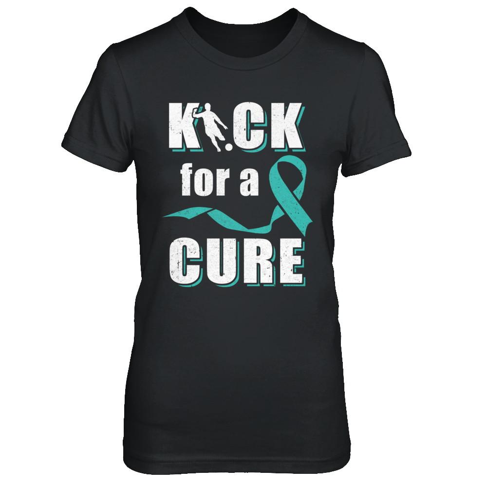 Kick For A Cure Soccer Teal Ovarian Cancer Awareness