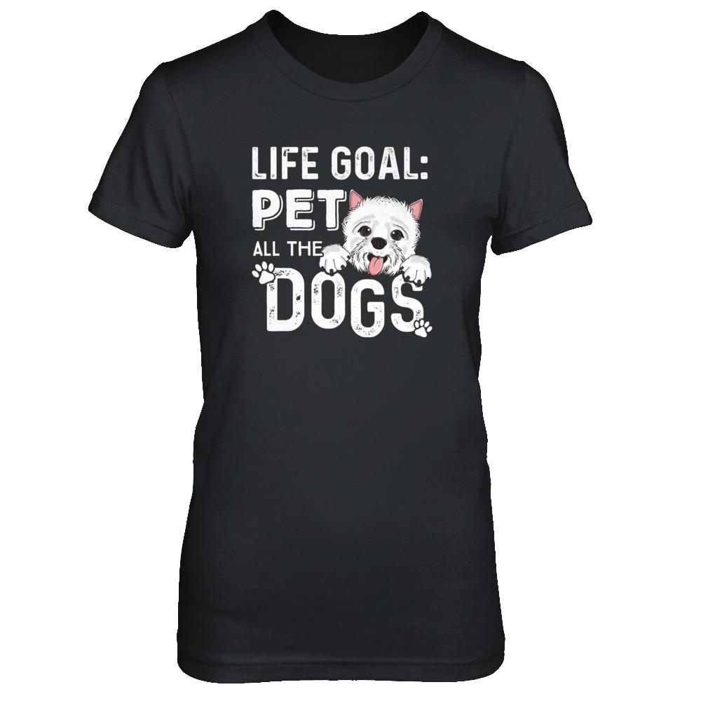 Life Goal Pet All The Dogs-T-Shirt & Tank Top-Women's T-Shirt-Black