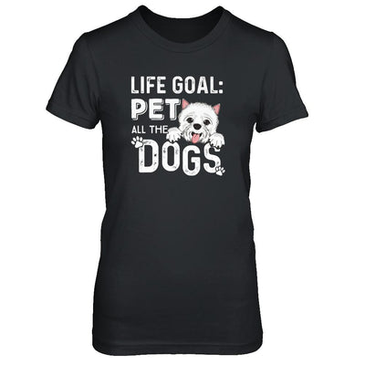 Life Goal Pet All The Dogs-T-Shirt & Tank Top-Women's T-Shirt-Black