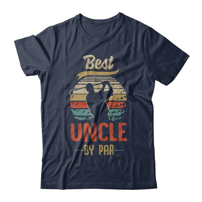 Vintage Best Uncle By Par Fathers Day Funny Golf Gift-T-Shirt & Hoodie-Classic T-Shirt-Navy