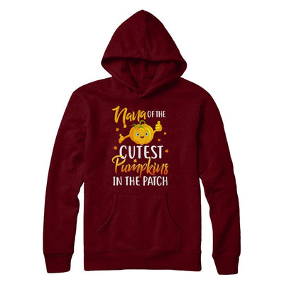 Halloween Nana Of Cutest Pumpkins In The Patch-T-Shirt & Hoodie-Pullover Hoodie-Maroon