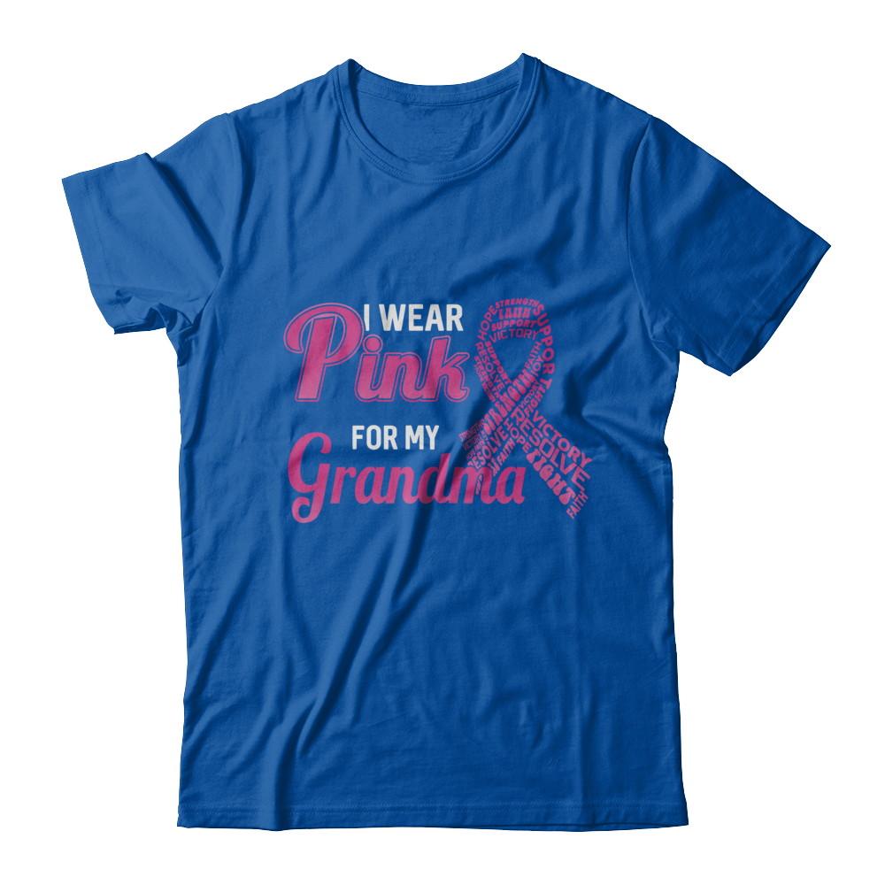 I Wear Pink For My Grandma Breast Cancer Awareness-T-Shirt & Hoodie-Premium T-Shirt-Royal