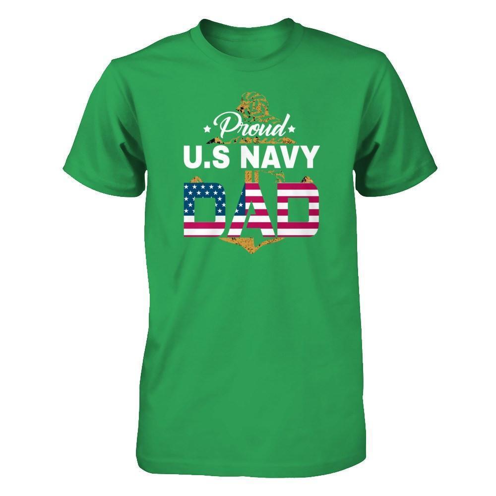 Proud US Navy Dad-T-Shirt & Hoodie-Premium T-Shirt-Kelly Green