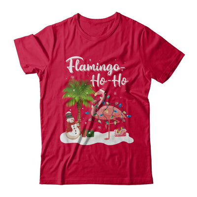 Flamingo Ho Ho Merry Christmas Gifts-T-Shirt & Hoodie-Classic T-Shirt-Red
