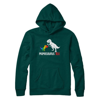 Mama Saurus Mamasaurus T-Rex Dinosaur LGBT Support-T-Shirt & Hoodie-Pullover Hoodie-Deep Forest