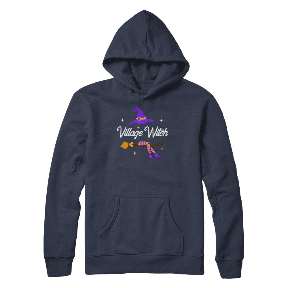 Village Witch Halloween-T-Shirt & Hoodie-Pullover Hoodie-Navy