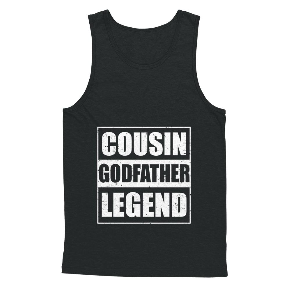 Cousin God-Father Legend Family Funny Fathers Day Gift-T-Shirt & Hoodie-Unisex Tank-Black