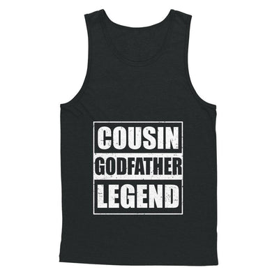 Cousin God-Father Legend Family Funny Fathers Day Gift-T-Shirt & Hoodie-Unisex Tank-Black