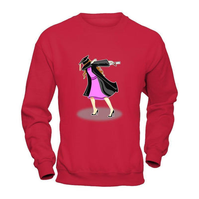 Funny Dabbing Senior College High School Graduation 2018-T-Shirt & Hoodie-Crewneck Sweatshirt-Red