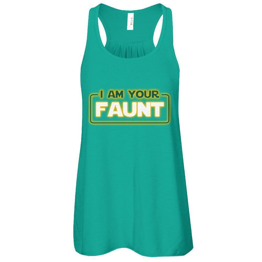 I Am Your Faunt Funny Aunt-T-Shirt & Tank Top-Women's Flowy Racerback Tank-Kelly
