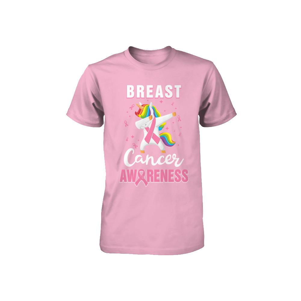Inspirational Breast Cancer Awareness Unicorn Support Youth-Youth Shirt-Toddler T-Shirt-Pink