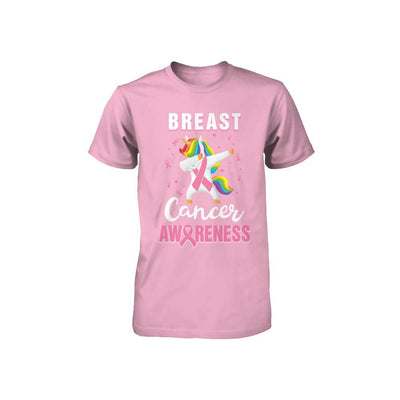 Inspirational Breast Cancer Awareness Unicorn Support Youth-Youth Shirt-Toddler T-Shirt-Pink
