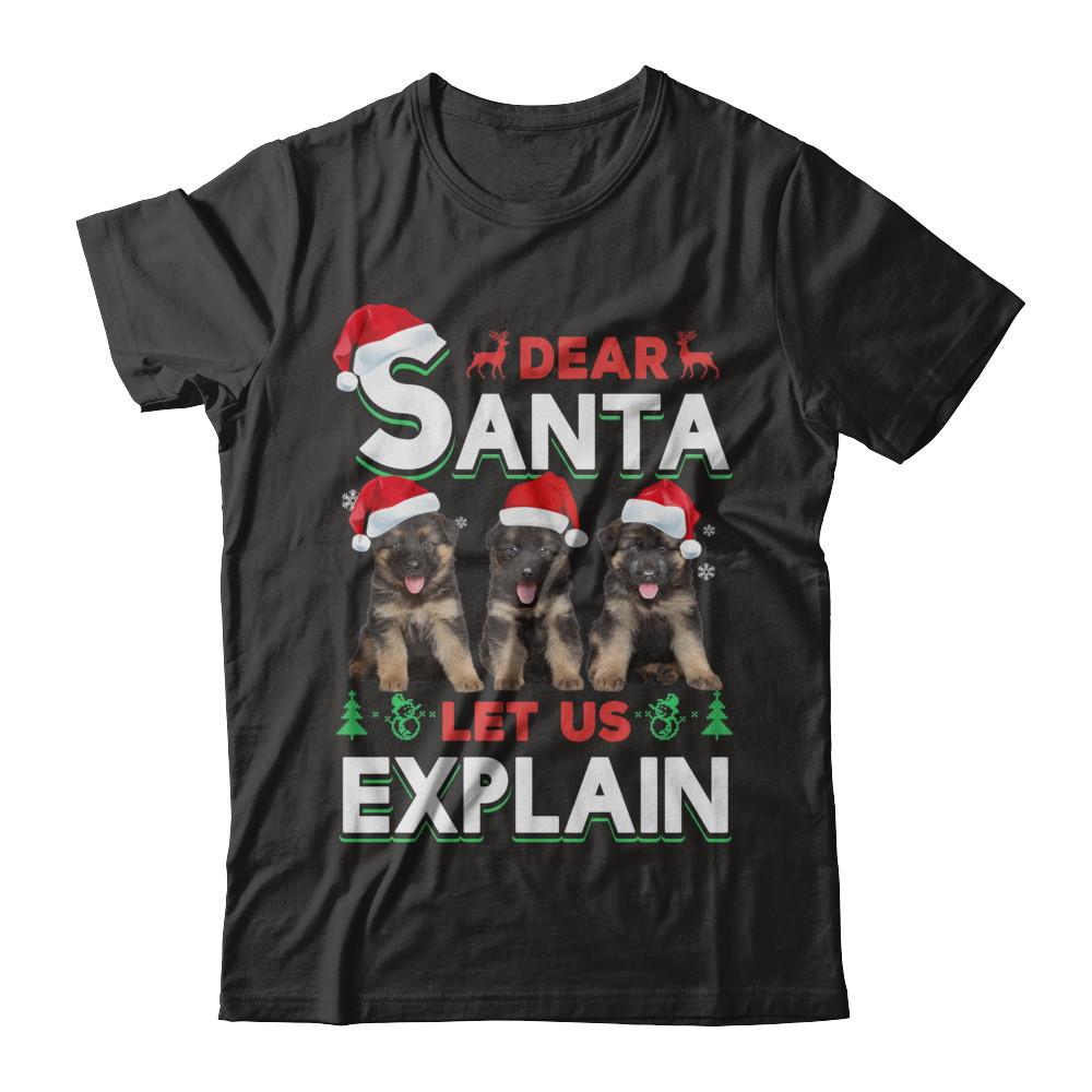 Dear Santa Funny German Shepherd Puppies Christmas Gift