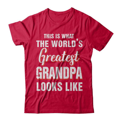 What World's Greatest Grandpa Looks Like Fathers Day-T-Shirt & Hoodie-Classic T-Shirt-Red
