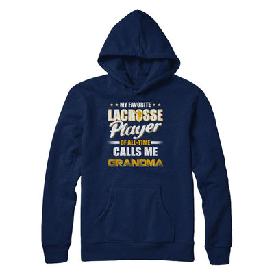 My Favorite Lacrosse Player Calls Me Grandma Lacrosse-T-Shirt & Hoodie-Pullover Hoodie-Navy
