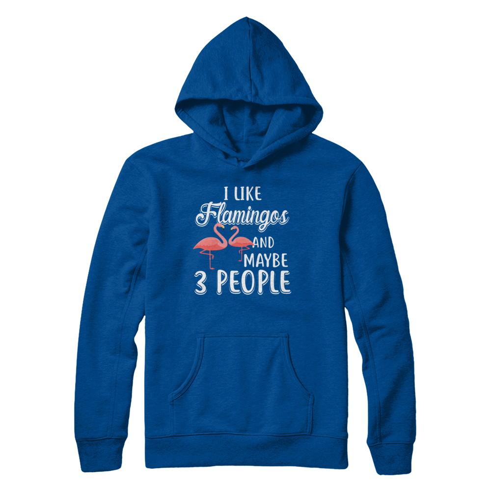 I Like Flamingos And Maybe 3 People-T-Shirt & Hoodie-Pullover Hoodie-Deep Royal