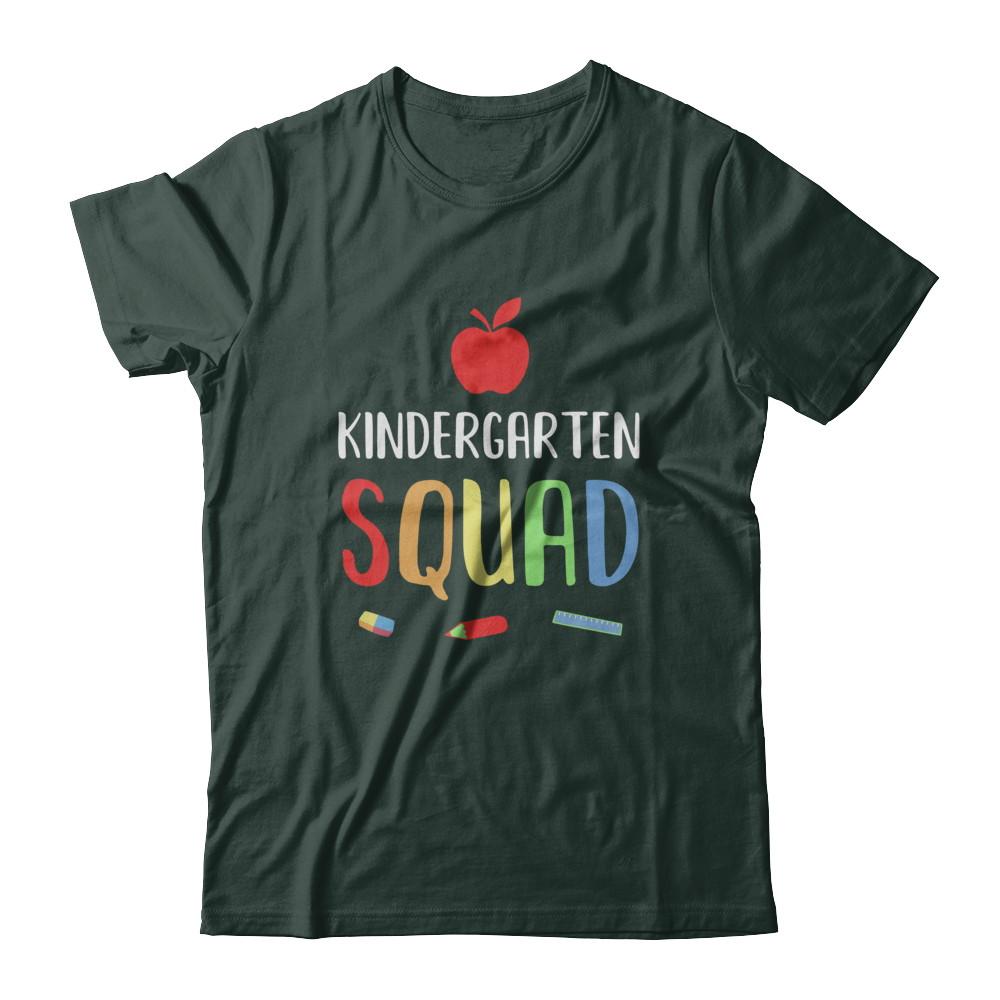 Kindergarten Squad Back To School Teacher Gift-T-Shirt & Hoodie-Classic T-Shirt-Forest Green